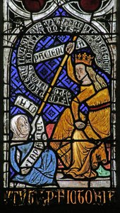 Window Depicting Psychomachia: Patience and Anger by French School